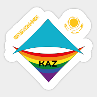 Kazakhstan  pride flag Sticker